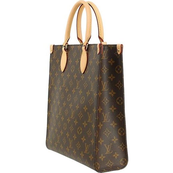 Louis Vuitton Sac Plat PM Tote Shoulder Bag Monogram Leather - Picture 3 of 9